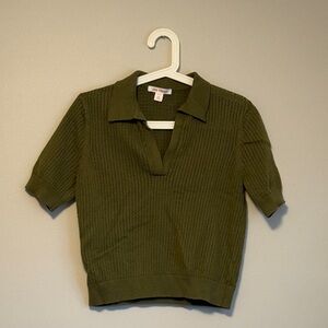 Joe Fresh Olive Green Short Sleeve Top